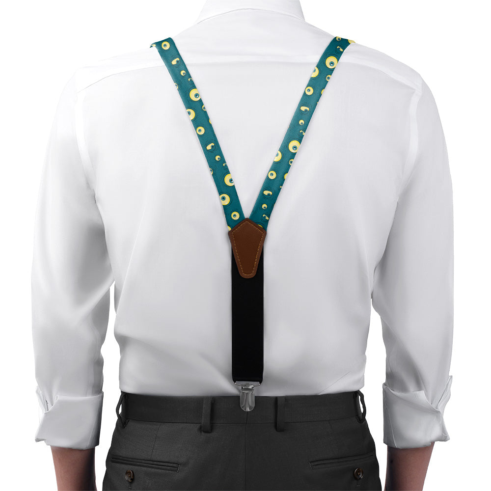Eyeballs Suspenders - On Model Front View - Knotty Tie Co.