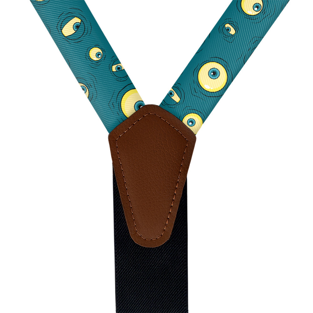 Eyeballs Suspenders - Vegan Leather Y-Back - Knotty Tie Co.