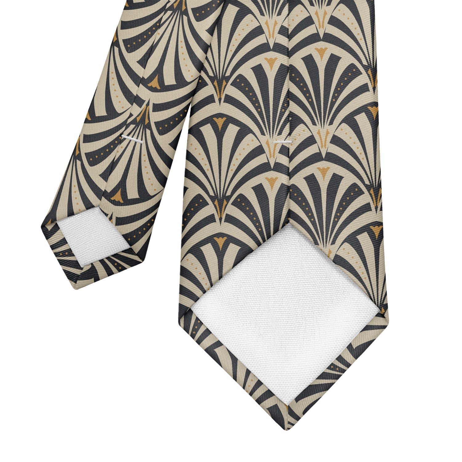 Fanfare Geometric Necktie - Tipping - Knotty Tie Co.