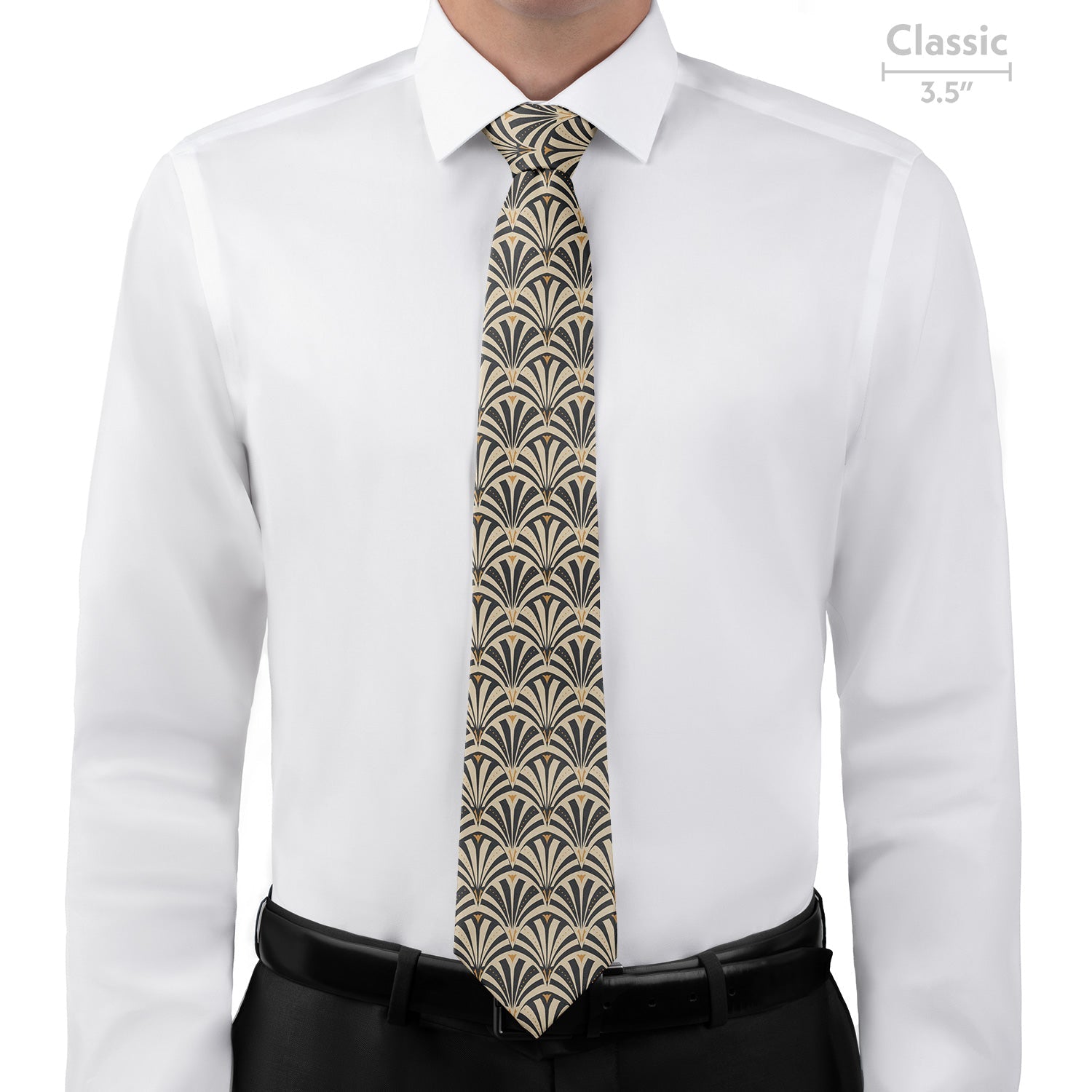 Fanfare Geometric Necktie - Classic - Knotty Tie Co.