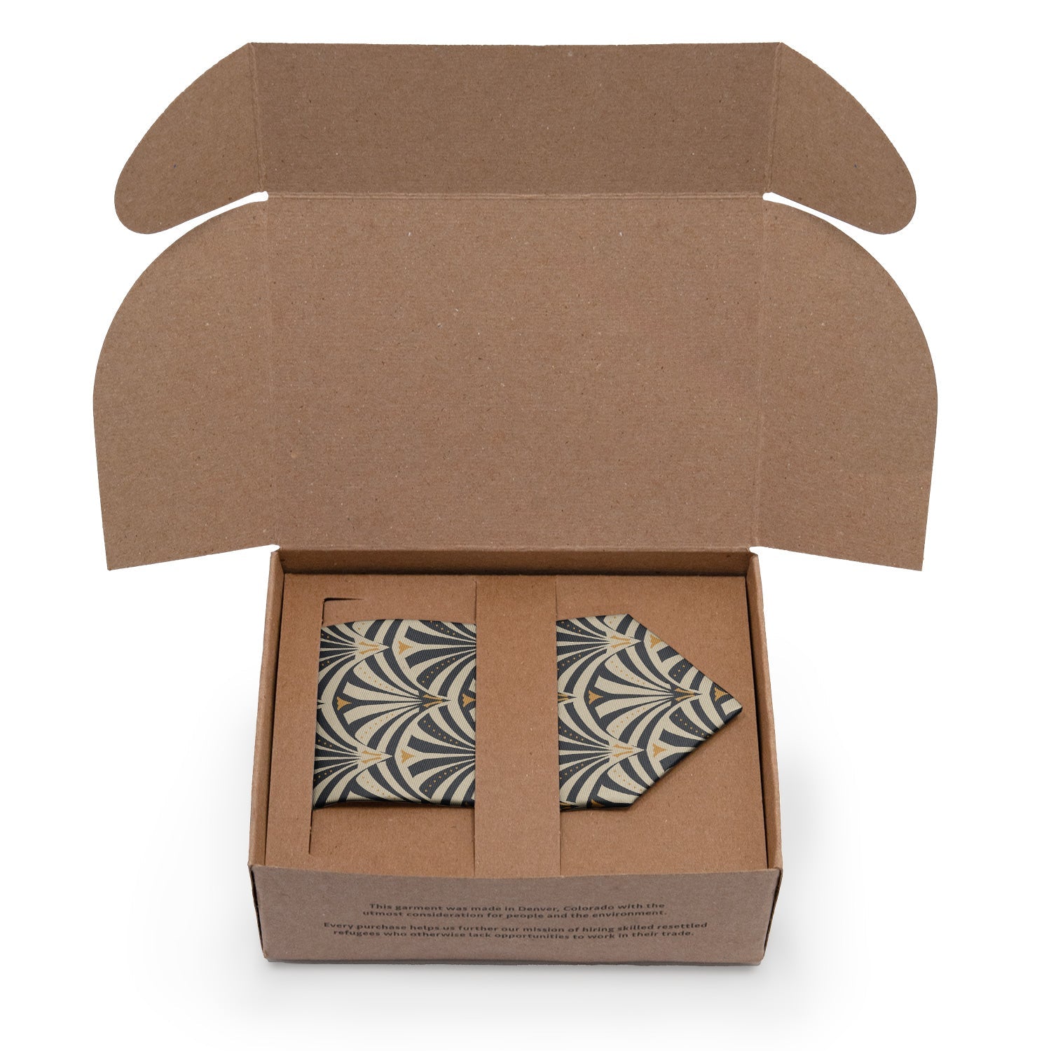 Fanfare Geometric Necktie - Packaging - Knotty Tie Co.