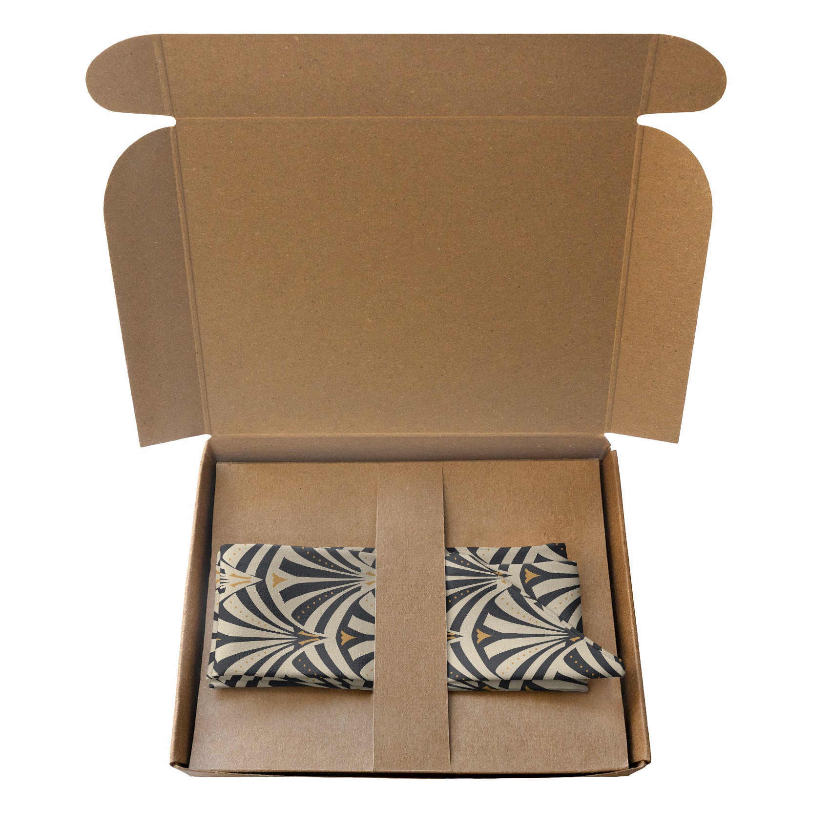 Fanfare Geometric Hair Scarf - Packaging - Knotty Tie Co.