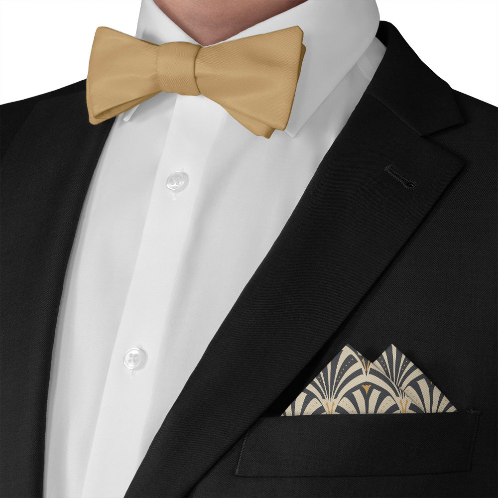 Fanfare Geometric Pocket Square - Matching Bow Tie - Knotty Tie Co.