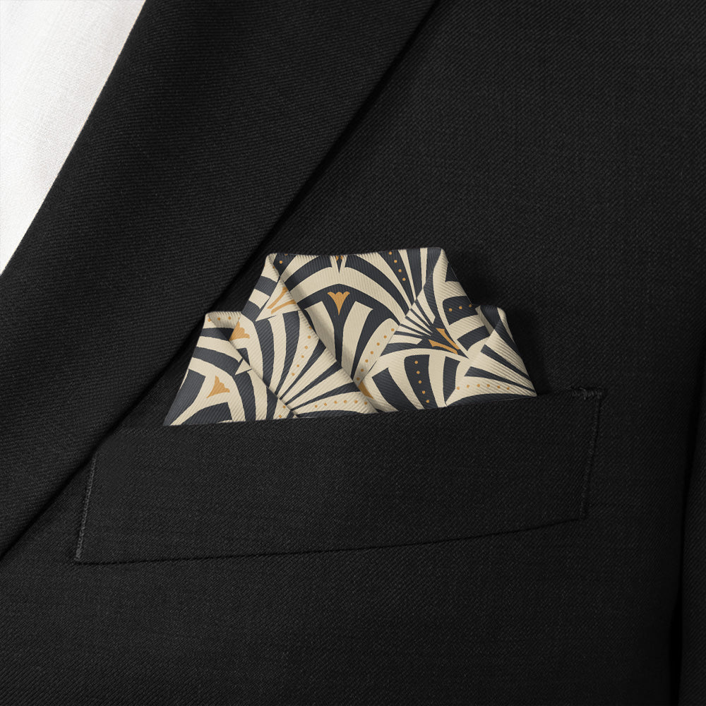 Fanfare Geometric Pocket Square - Scalloped Fold - Knotty Tie Co.