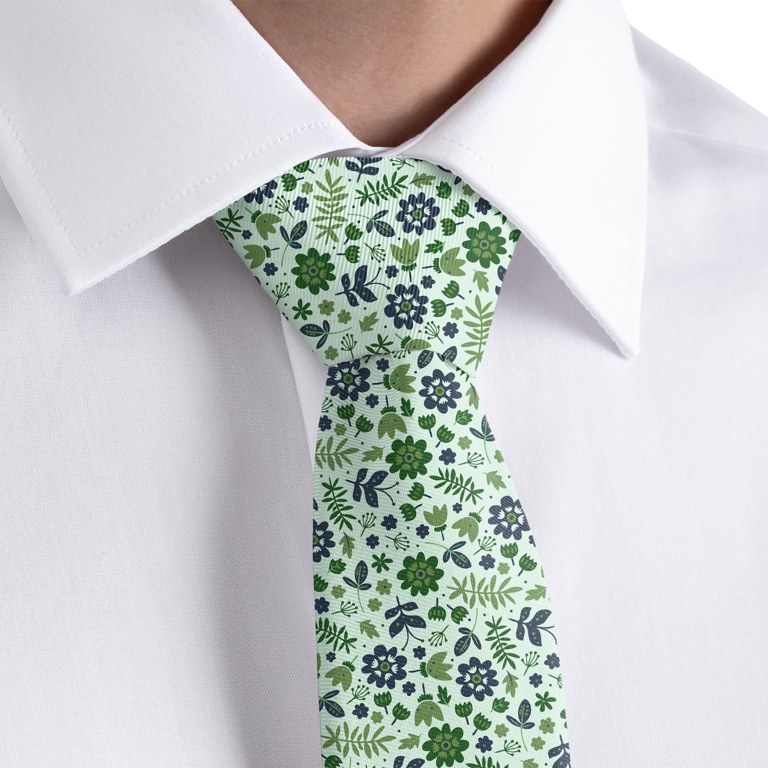 Field Floral Necktie - Rolled - Knotty Tie Co.