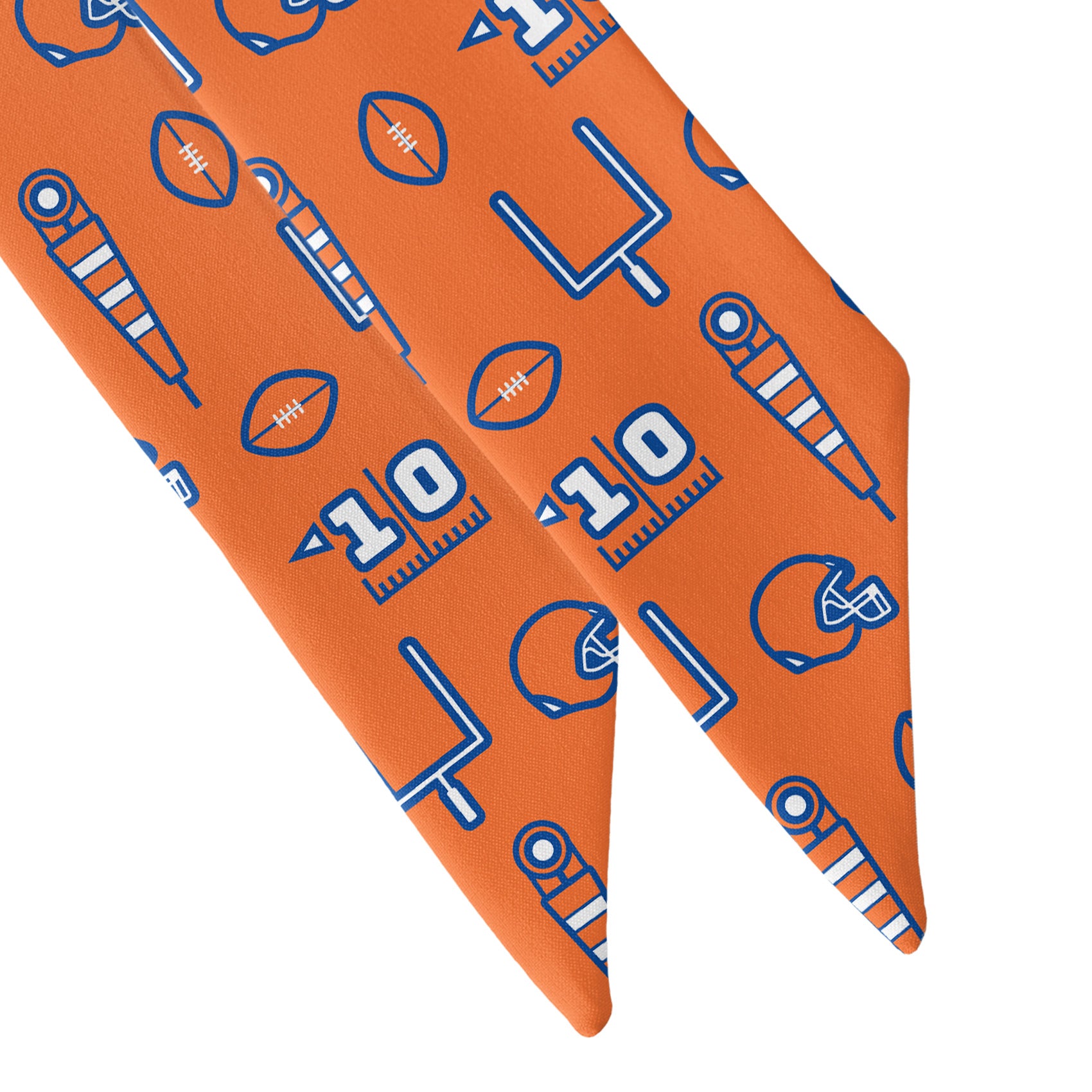 First Down Football Hair Scarf - Scarf Tapered Ends - Knotty Tie Co.