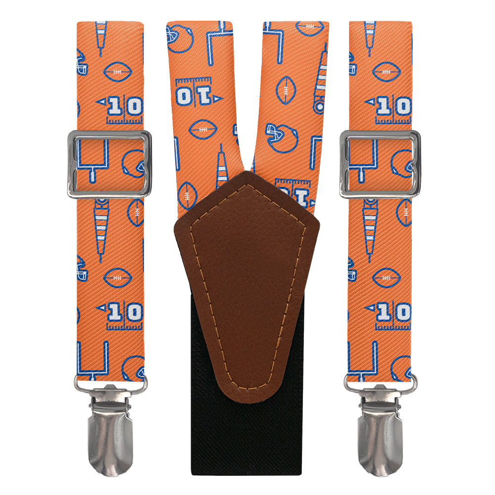 First Down Football Suspenders - Main View - Knotty Tie Co.