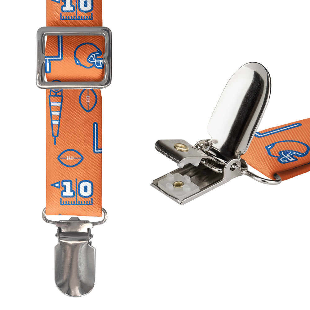 First Down Football Suspenders - Hardware and Strap - Knotty Tie Co.