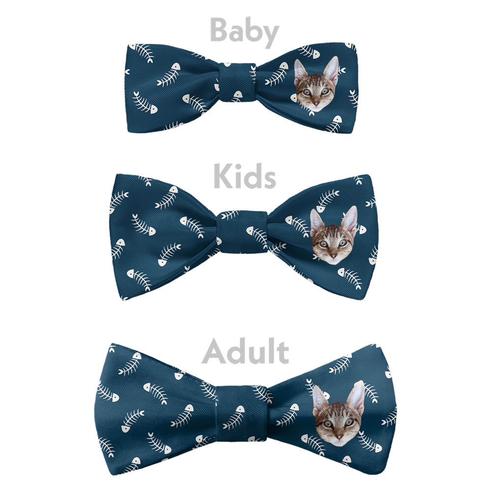 Fish Bone Photo Bow Tie - Bow Sizes - Knotty Tie Co.
