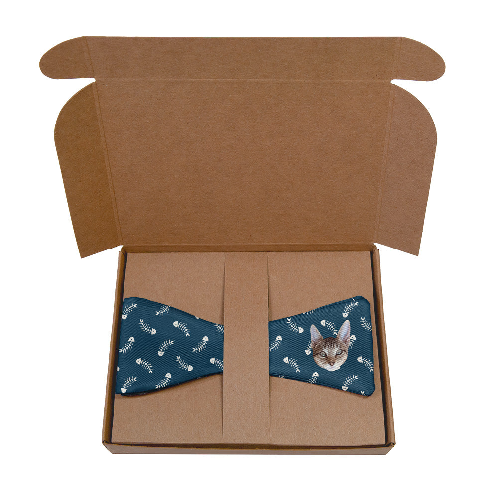 Fish Bone Photo Bow Tie - Kraft Gift Box Packaging - Knotty Tie Co.