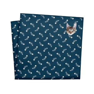 Fish Bone Photo Pocket Square - 12" Square - Knotty Tie Co.