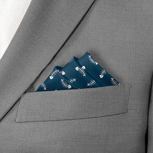 Fish Bone Photo Pocket Square - Stairs Fold - Knotty Tie Co.