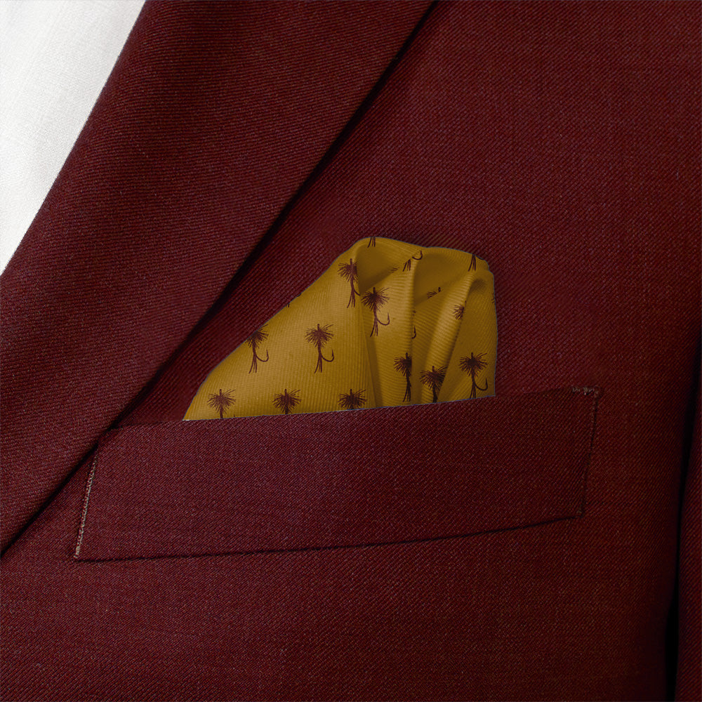 Fishing Lure Pocket Square - Wave Fold - Knotty Tie Co.