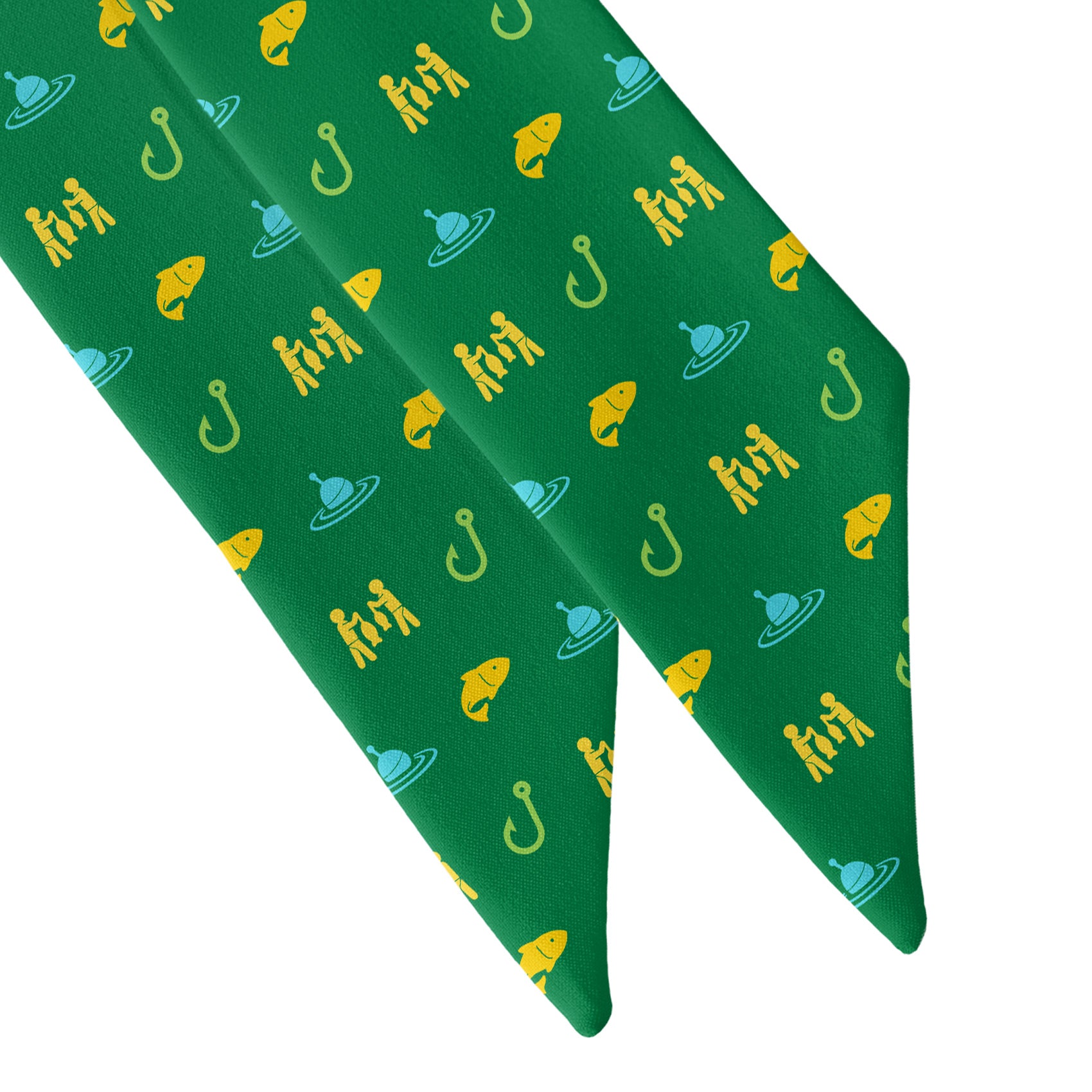 Fishing With Friends Hair Scarf - Scarf Tapered Ends - Knotty Tie Co.