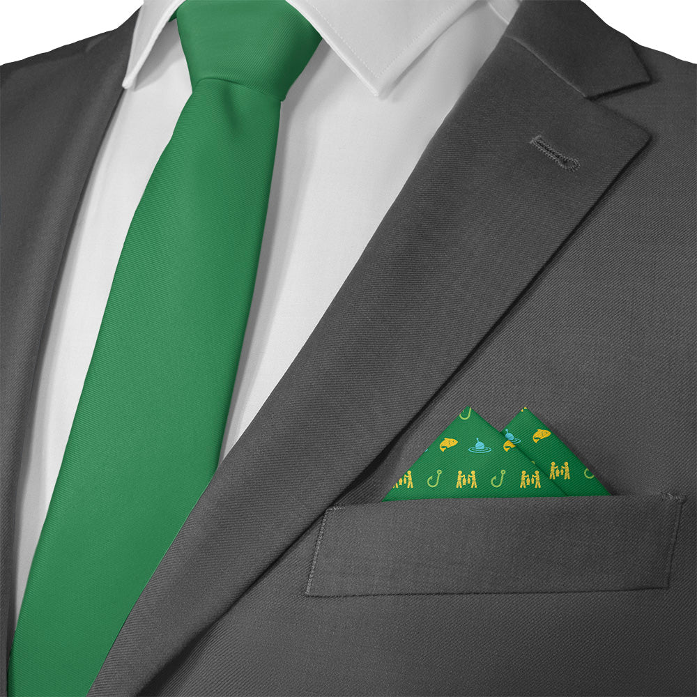 Fishing With Friends Pocket Square - Matching Necktie- Knotty Tie Co.