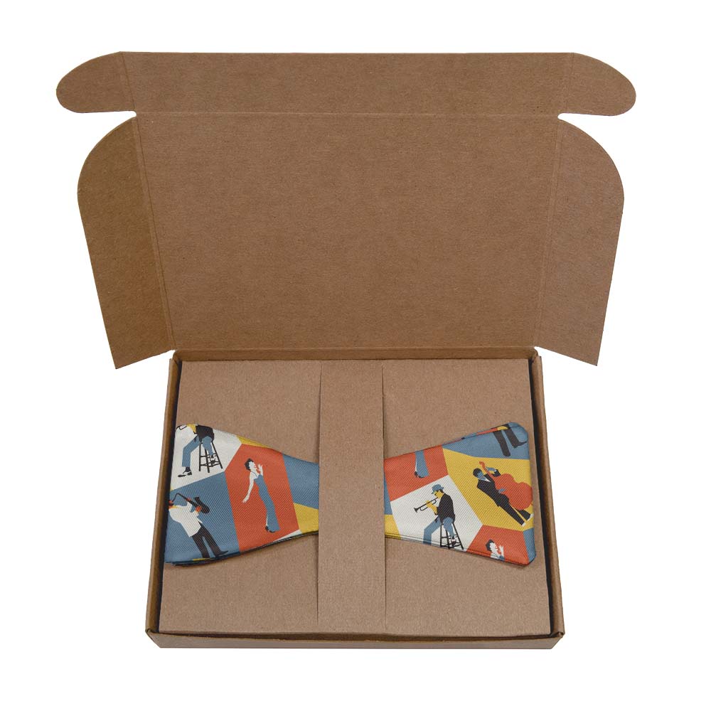 Five Points Jazz Bow Tie- Kraft Gift Box Packaging - Knotty Tie Co.