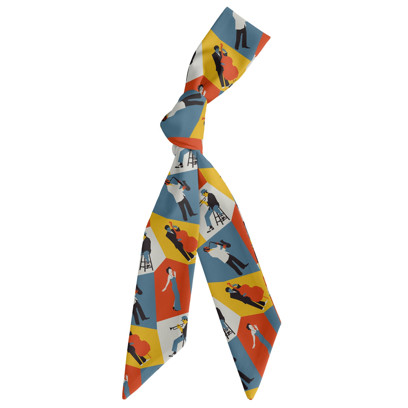 Five Points Jazz Hair Scarf - Scarf Tied Into Knot - Knotty Tie Co.