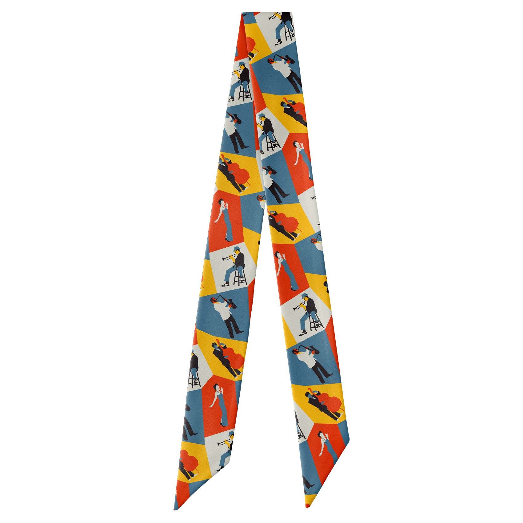 Five Points Jazz Hair Scarf - Full View of Hair Scarf - Knotty Tie Co.