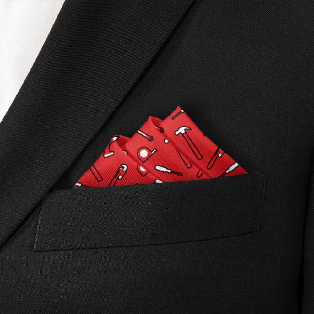 Fix-It Tools Pocket Square - Stairs Fold - Knotty Tie Co.