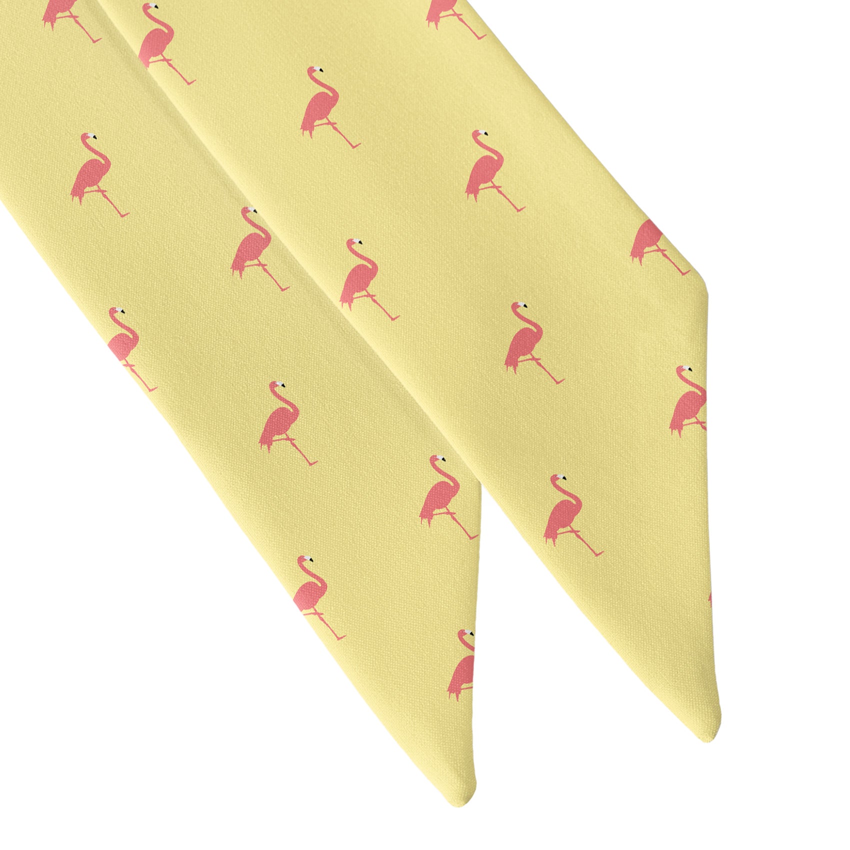 Flamingos Hair Scarf - Scarf Tapered Ends - Knotty Tie Co.