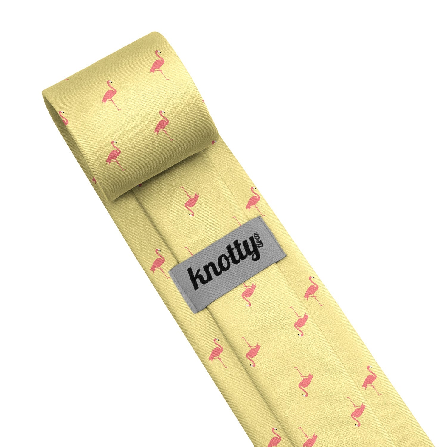 Flamingos Necktie - Tag - Knotty Tie Co.