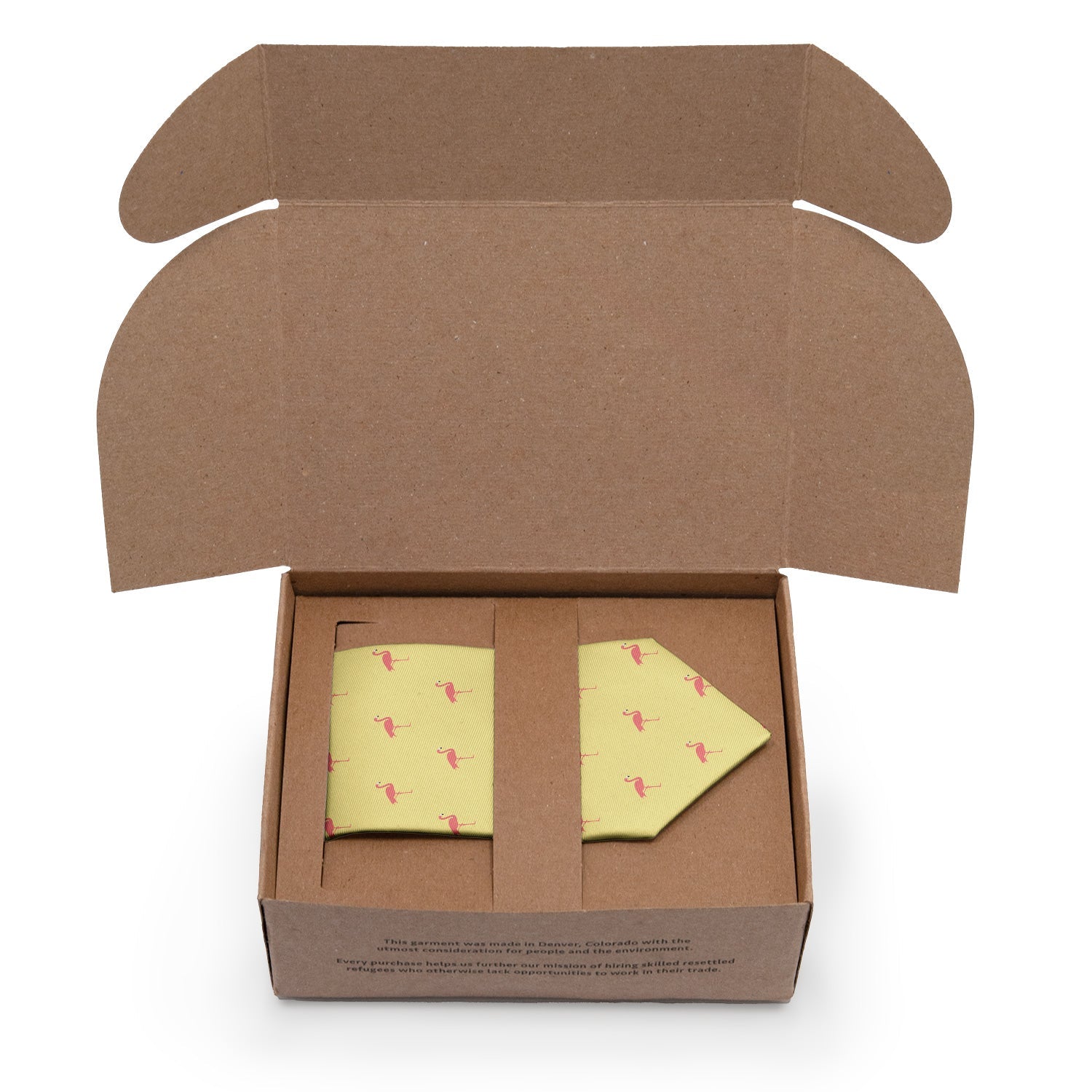 Flamingos Necktie - Packaging - Knotty Tie Co.