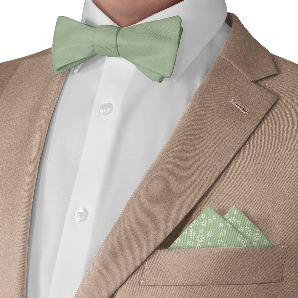 Floating Floral Pocket Square - Matching Bow Tie - Knotty Tie Co.
