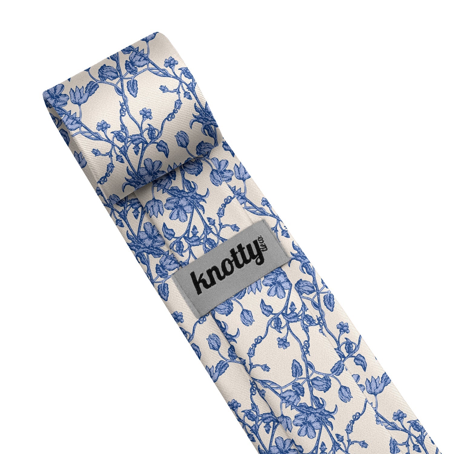 Floral Toile Necktie - Tag - Knotty Tie Co.
