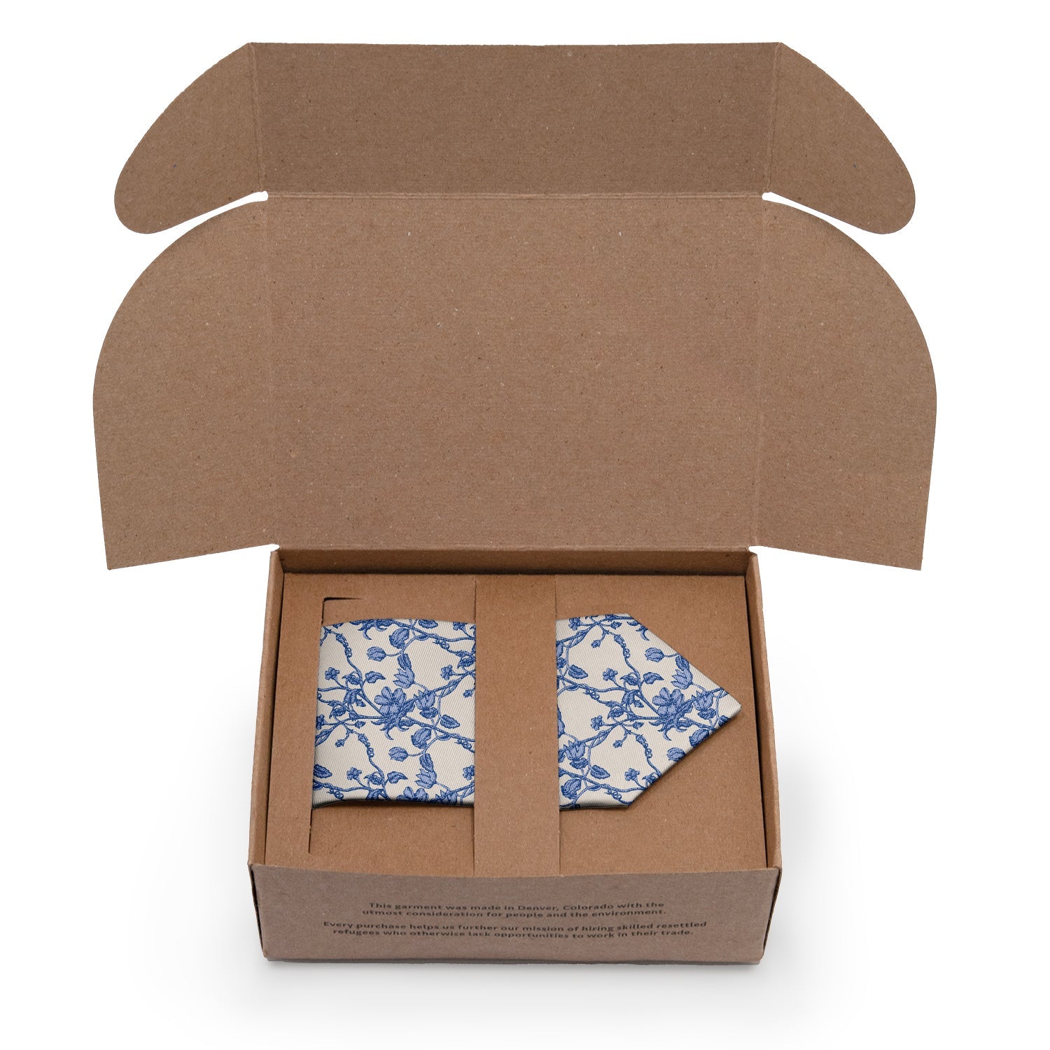 Floral Toile Necktie - Packaging - Knotty Tie Co.
