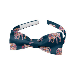 Floral Elephants Bow Tie - Baby Pre-Tied 9.5-12.5" -  - Knotty Tie Co.