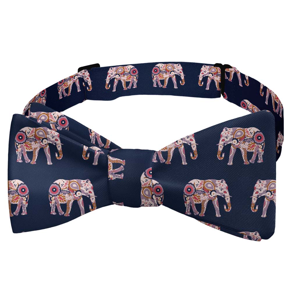 Floral Elephants Bow Tie - Self Tie Bow Tie - Knotty Tie Co.
