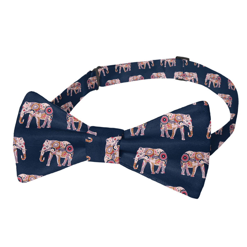 Floral Elephants Bow Tie - Pre-Tied Bow Tie - Knotty Tie Co.