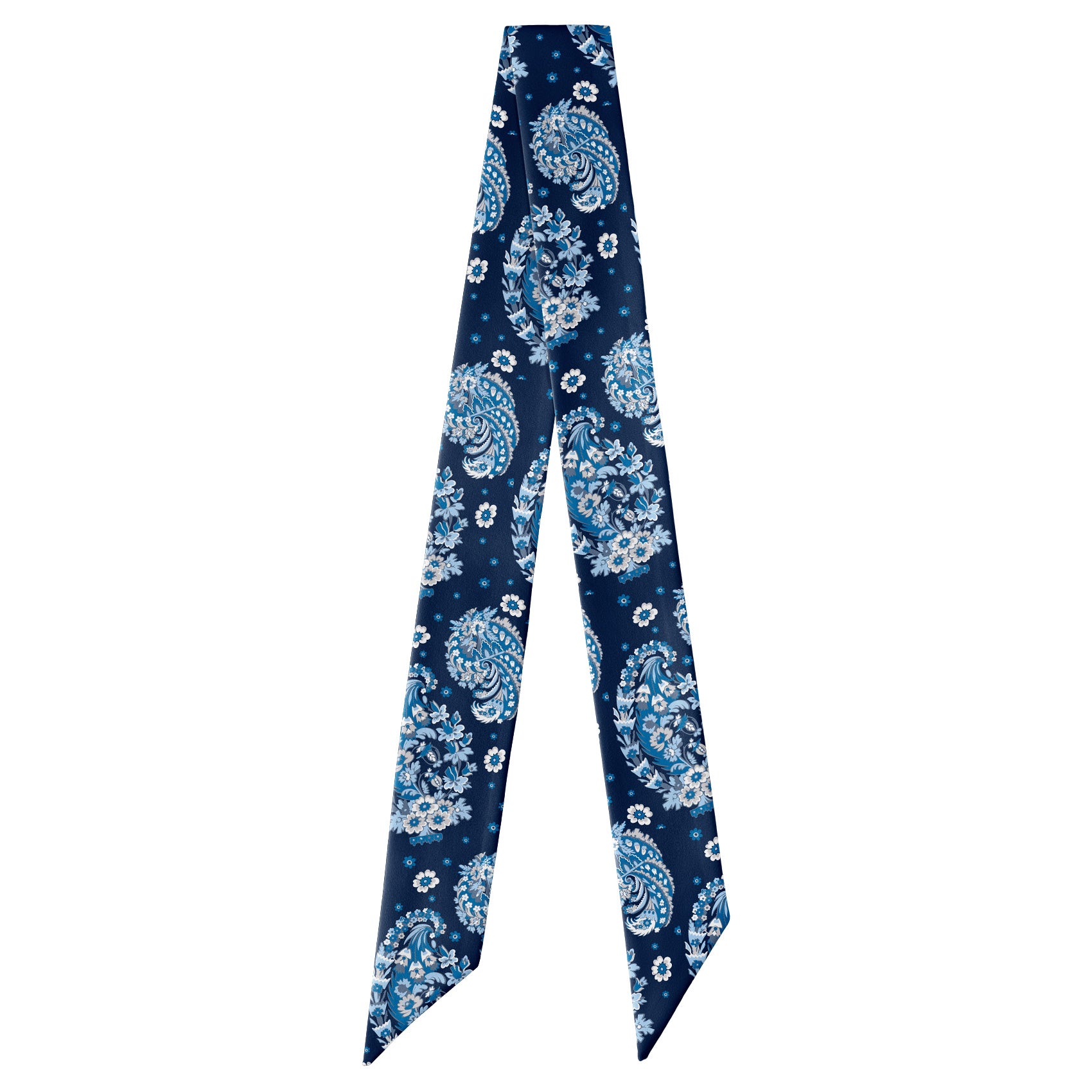 Floral Paisley Hair Scarf - Full View of Hair Scarf - Knotty Tie Co.