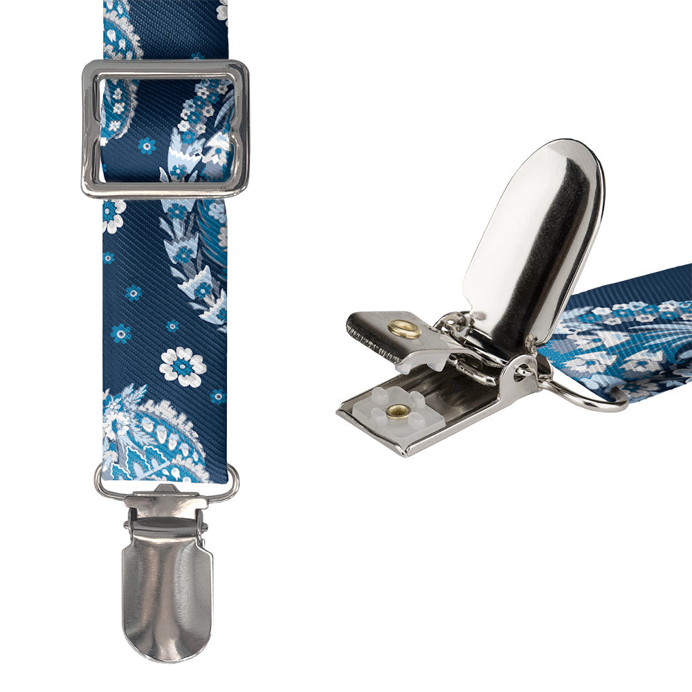 Floral Paisley Suspenders - Hardware and Strap - Knotty Tie Co.