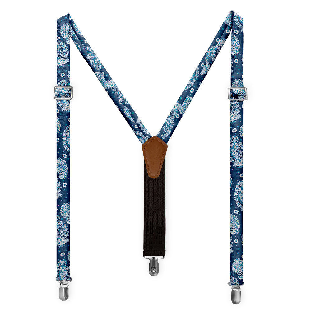 Floral Paisley Suspenders - Full Front View - Knotty Tie Co.
