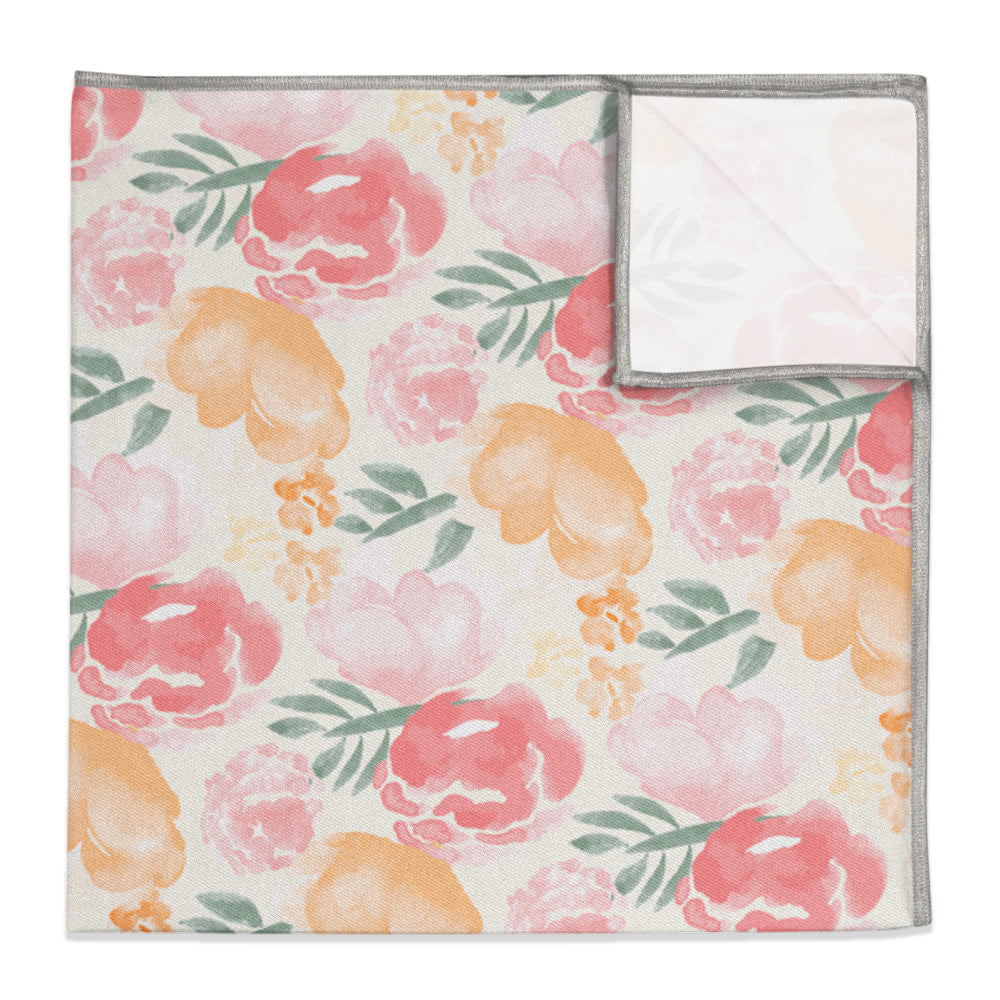 Floral pattern pocket square with watercolor floral printed design