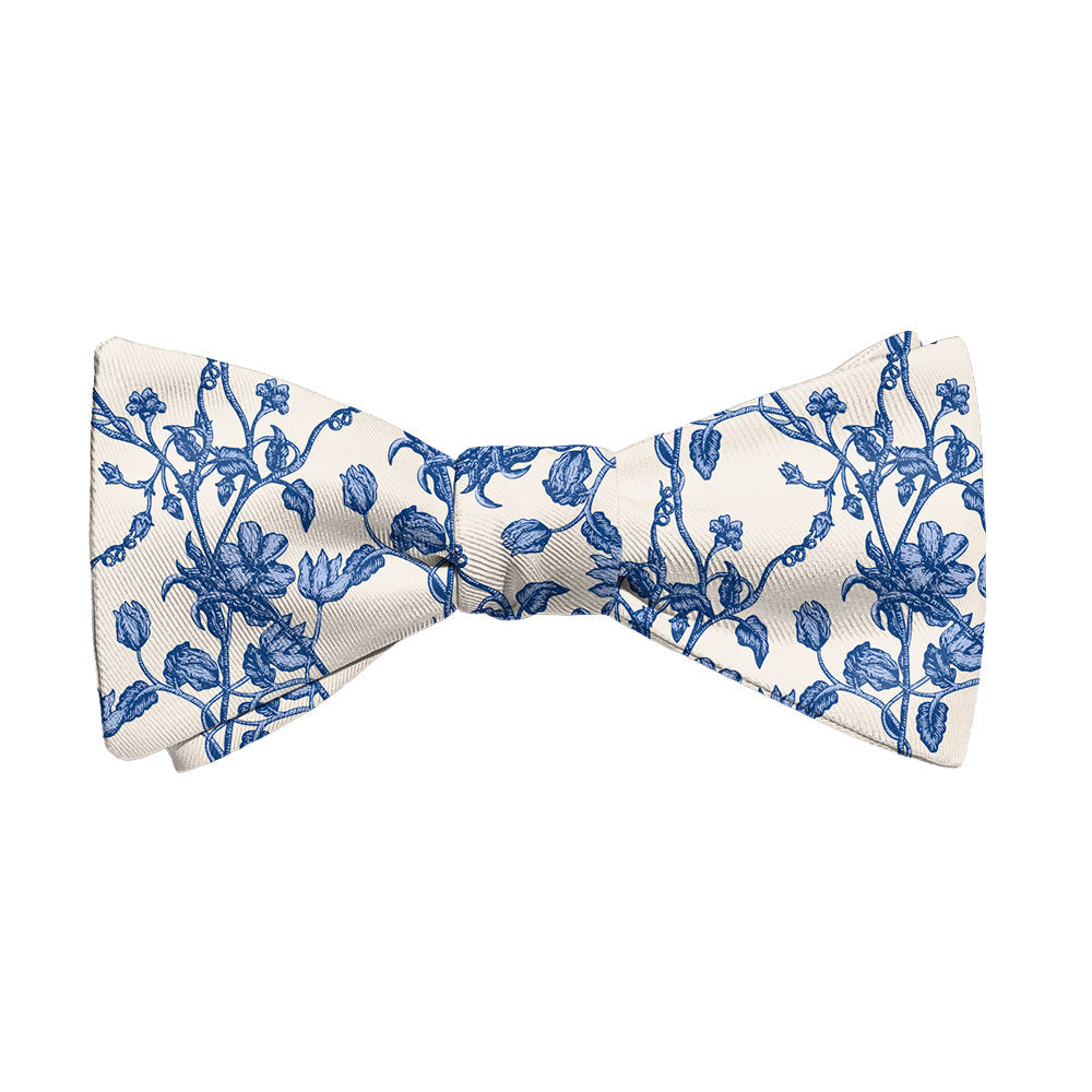 Floral Toile Bow Tie - Adult Standard Self-Tie 14-18" -  - Knotty Tie Co.