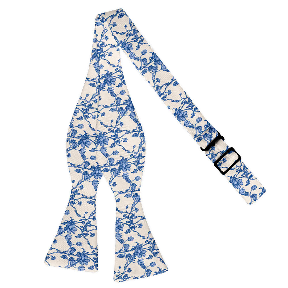 Floral Toile Bow Tie - Adult Extra-Long Self-Tie 18-21" -  - Knotty Tie Co.