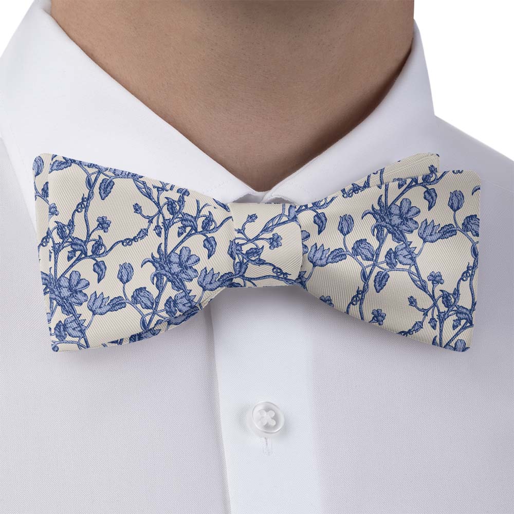 Floral Toile Bow Tie - Self Tie Bow Tie - Knotty Tie Co.