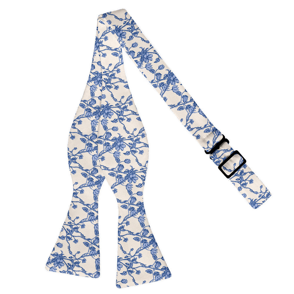 Floral Toile Bow Tie - Self Tie Flat - Knotty Tie Co.