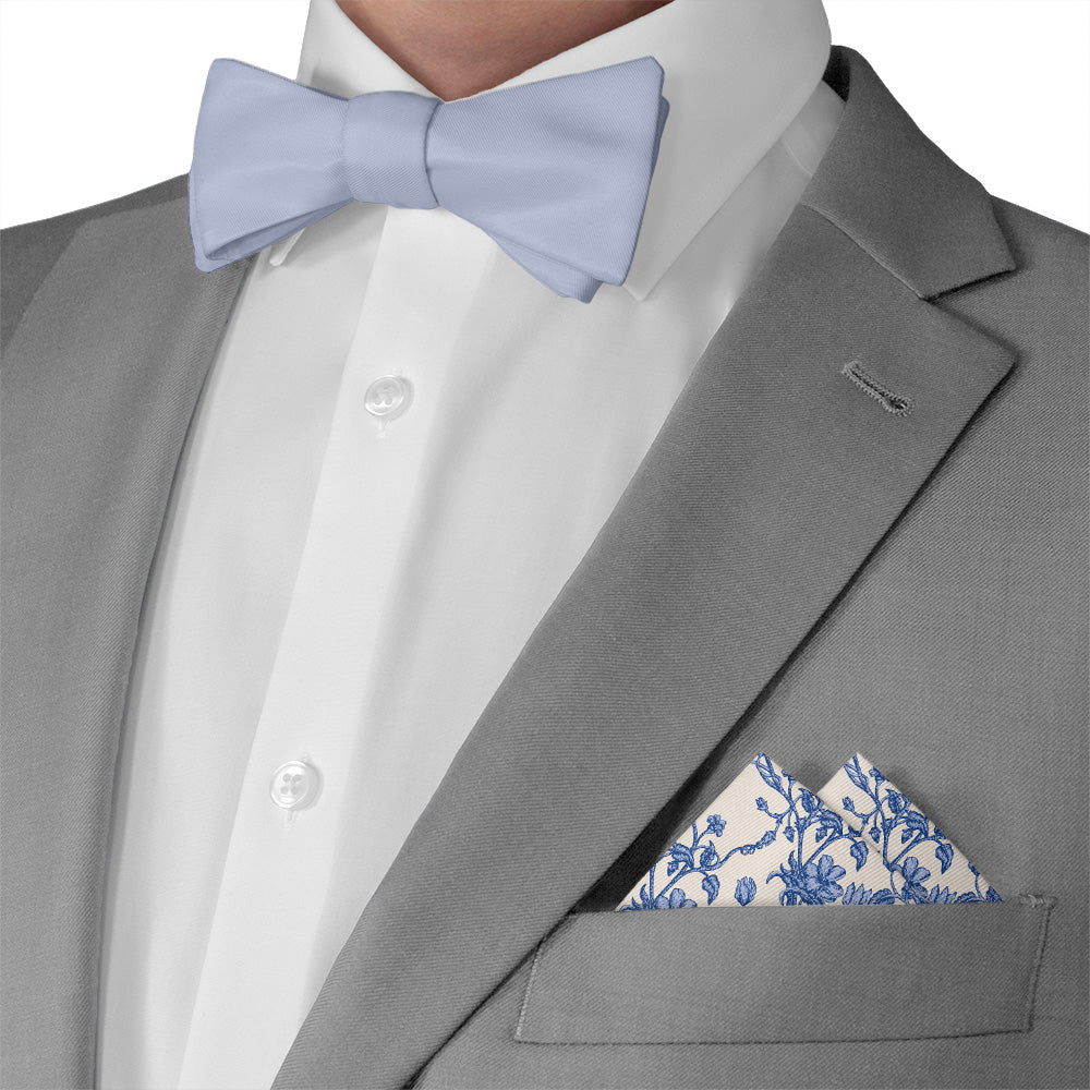 Floral Toile Pocket Square - Matching Bow Tie - Knotty Tie Co.