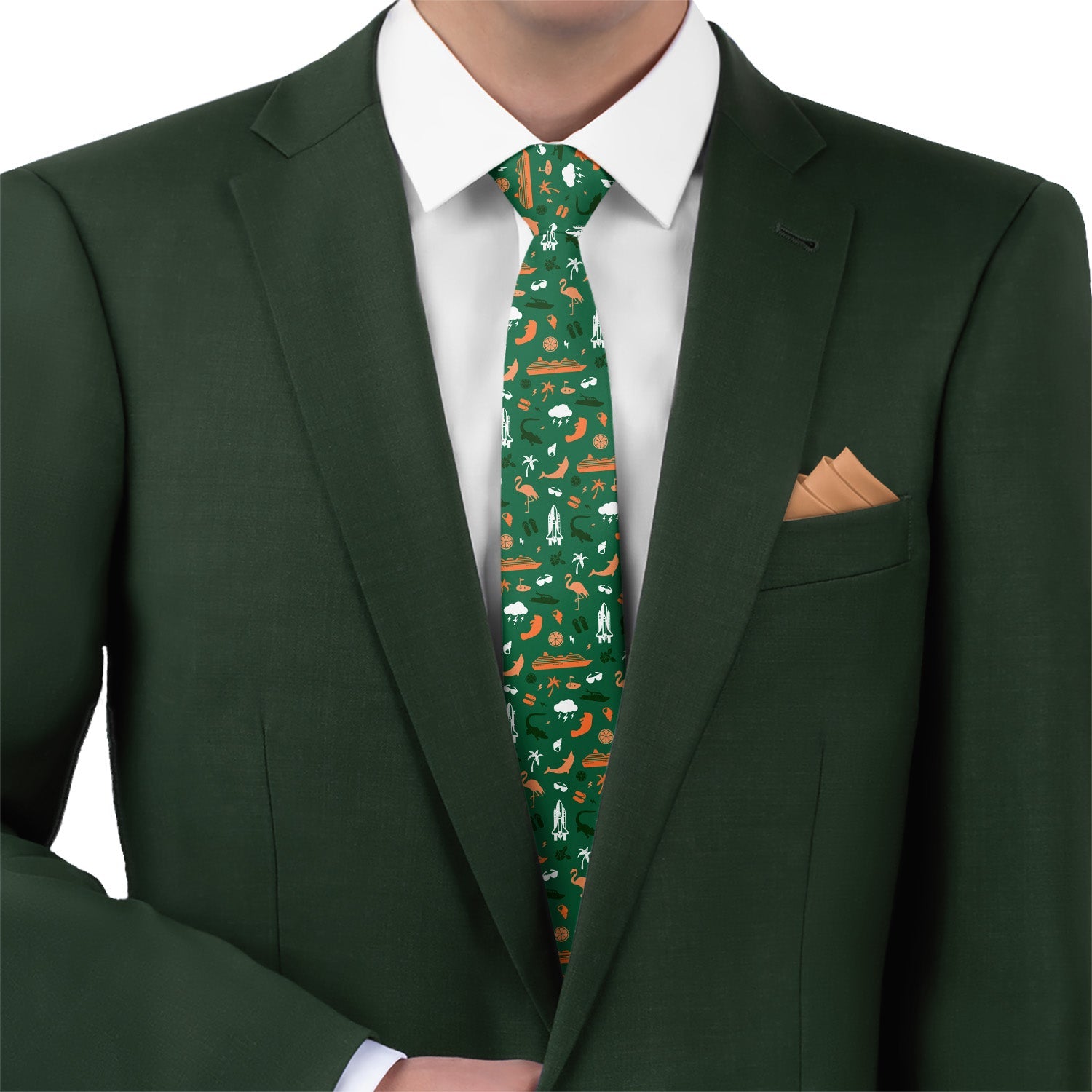 Florida State Heritage Necktie - Matching Pocket Square - Knotty Tie Co.