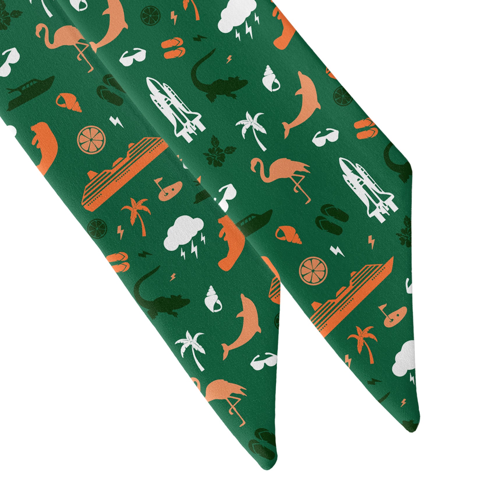 Florida State Heritage Hair Scarf - Scarf Tapered Ends - Knotty Tie Co.