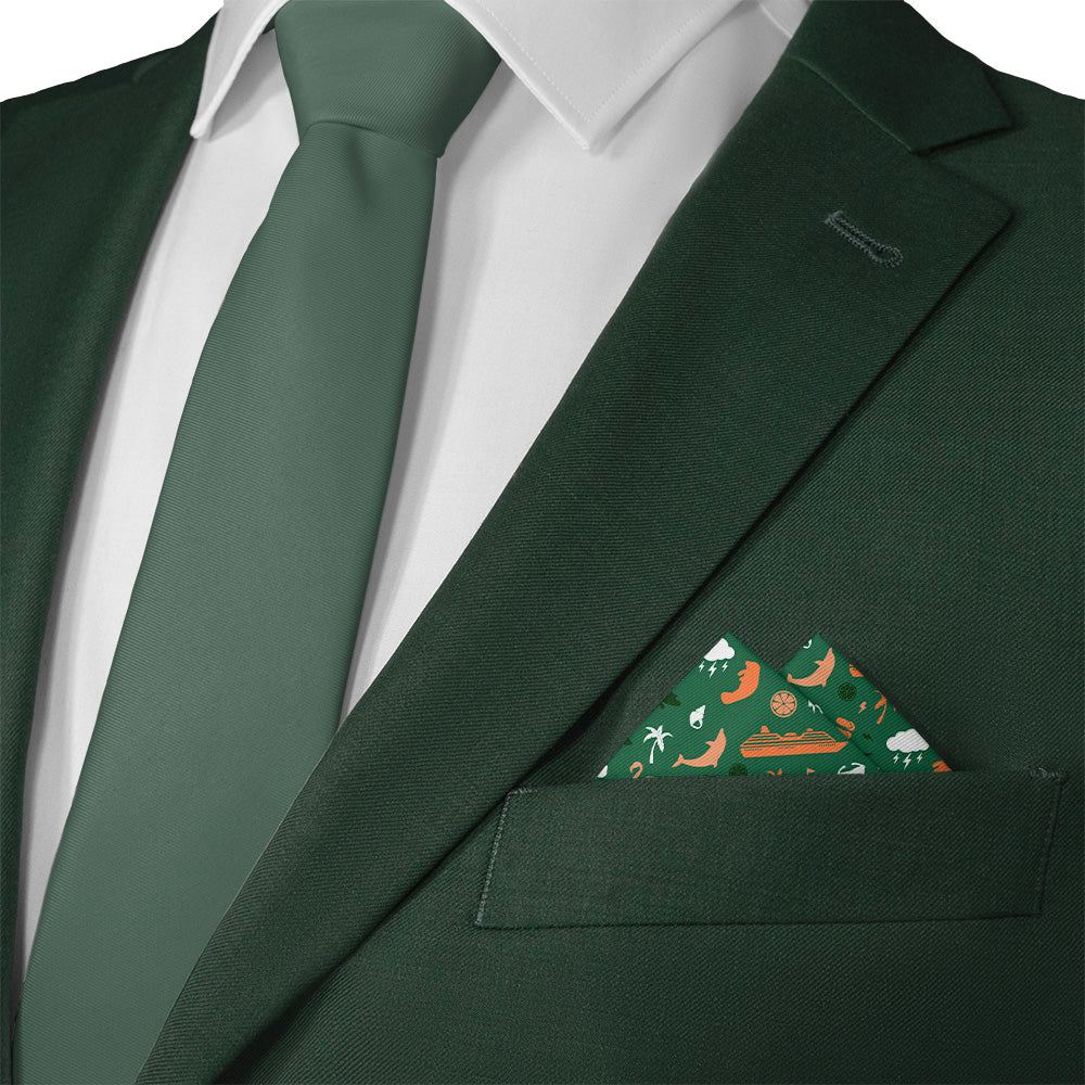 Florida State Heritage Pocket Square - Matching Necktie- Knotty Tie Co.