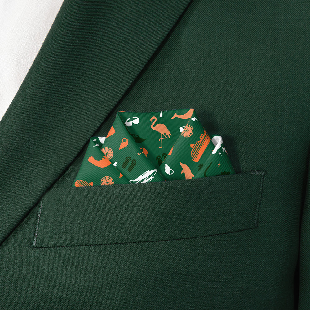 Florida State Heritage Pocket Square - Scalloped Fold - Knotty Tie Co.
