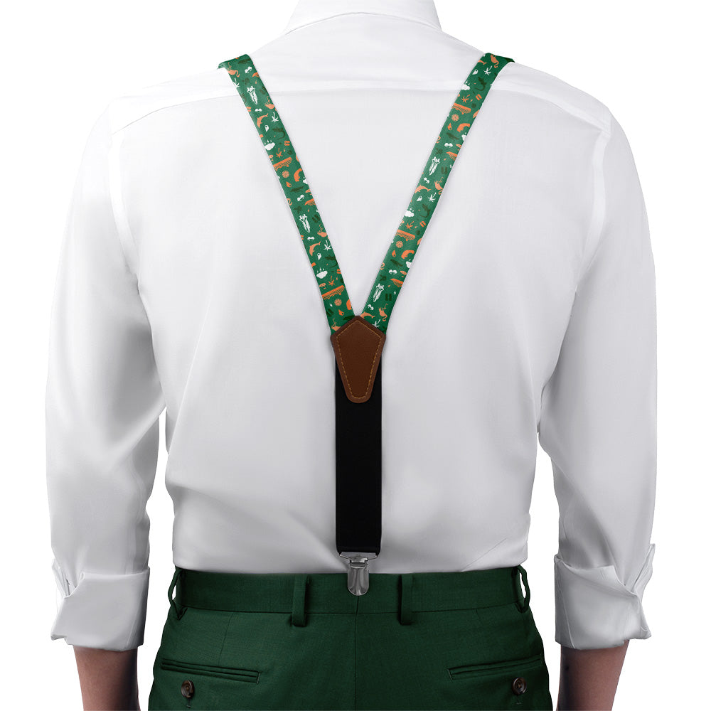 Florida State Heritage Suspenders - On Model Front View - Knotty Tie Co.