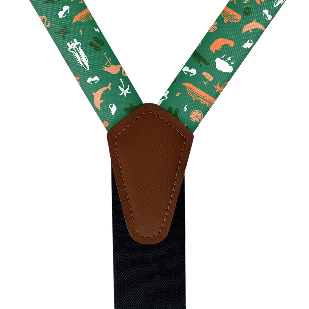 Florida State Heritage Suspenders - Vegan Leather Y-Back - Knotty Tie Co.