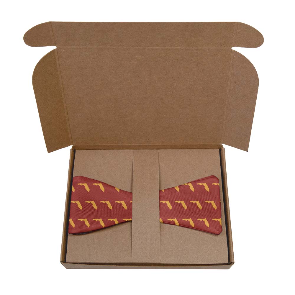 Florida State Outline Bow Tie- Kraft Gift Box Packaging - Knotty Tie Co.