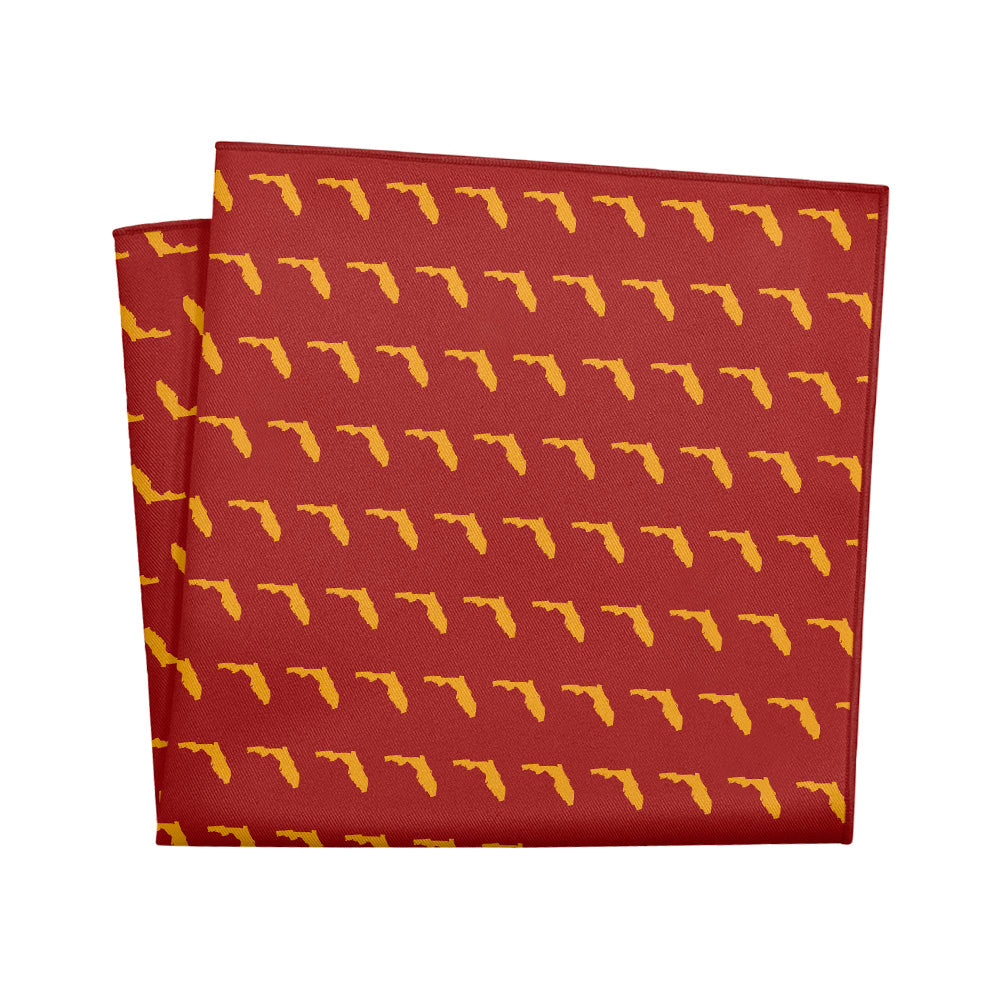 Florida State Outline Pocket Square - 12" Square - Knotty Tie Co.
