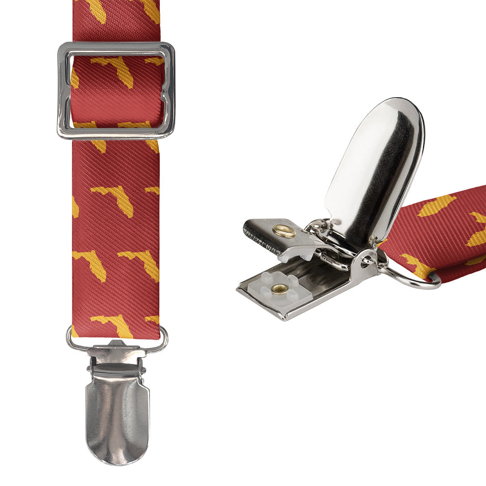 Florida State Outline Suspenders - Hardware and Strap - Knotty Tie Co.